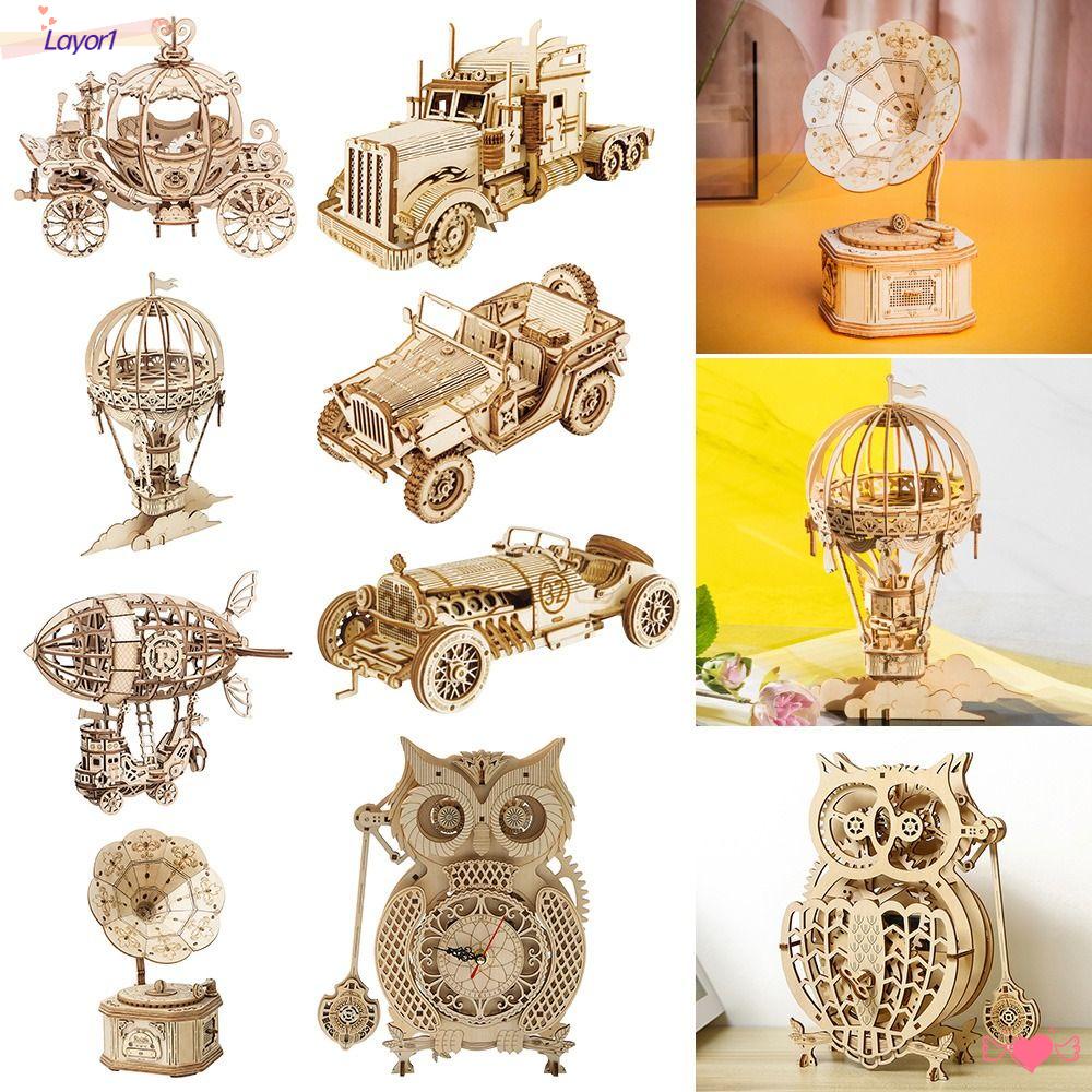 1 Bộ Xếp Hình 3D Bằng Gỗ Cho Bé