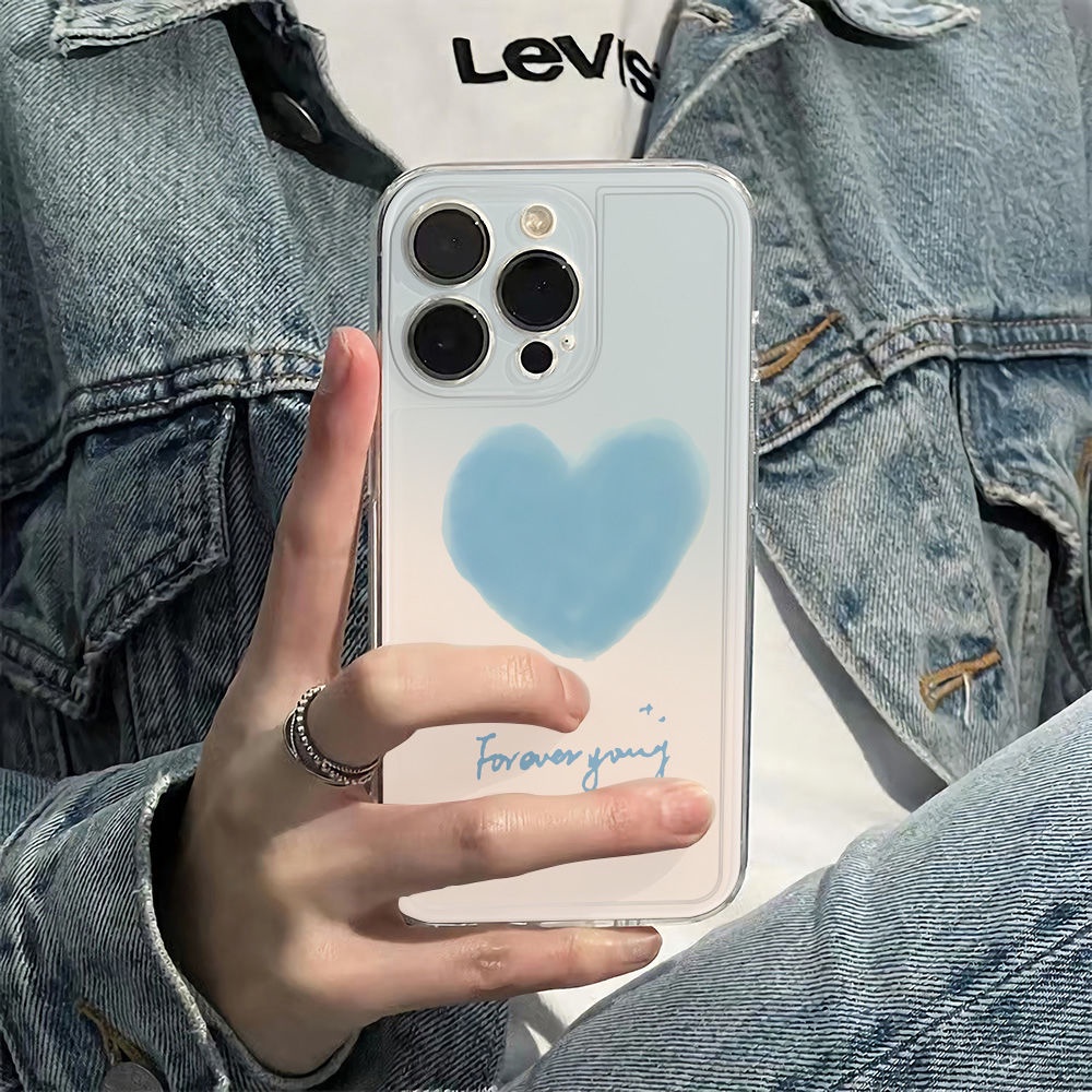 ✅Ốp Điện Thoại Mềm Chống Sốc Màu Xanh Dương Nhạt Cho Iphone 78iphone12max 14pro 1113 6In plus MLH0