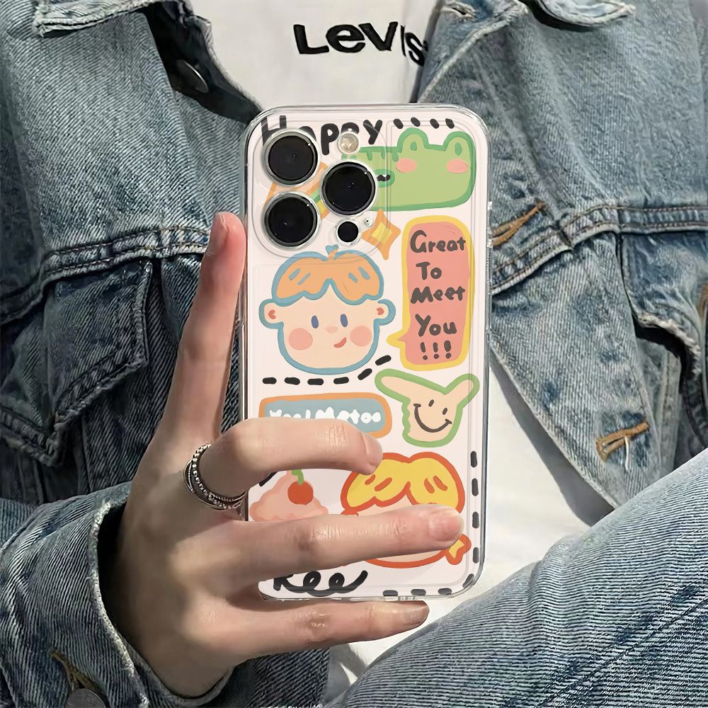 ✅Ốp Điện Thoại Mềm Chống Sốc Họa Tiết Graffiti Cho Apple Iphone 11 78 12Max 6In1314Pro M4GN