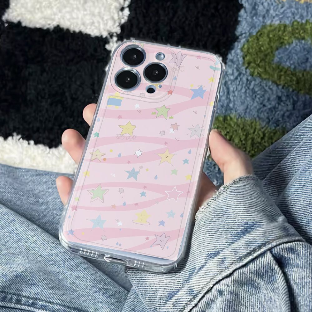 ✅Ốp Điện Thoại Mềm Chống Sốc Màu Hồng Cho Iphone 13 Max6In 14pro 12 plus78 11 IY42