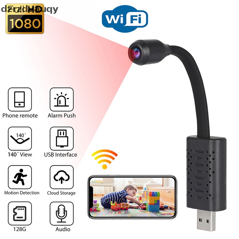 {Dzrzdvauqy} Camera Mini 4K wifi di động P2p ip/AP điều khiển từ xa Camera giám sát USB mới