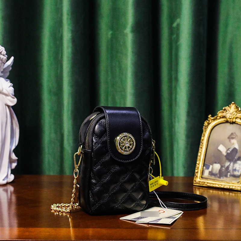 Túi Đeo Vai Màu Trơn Họa Tiết Hình Thoi Đơn Giản Thời Trang Cao Cấp Cho Nữ