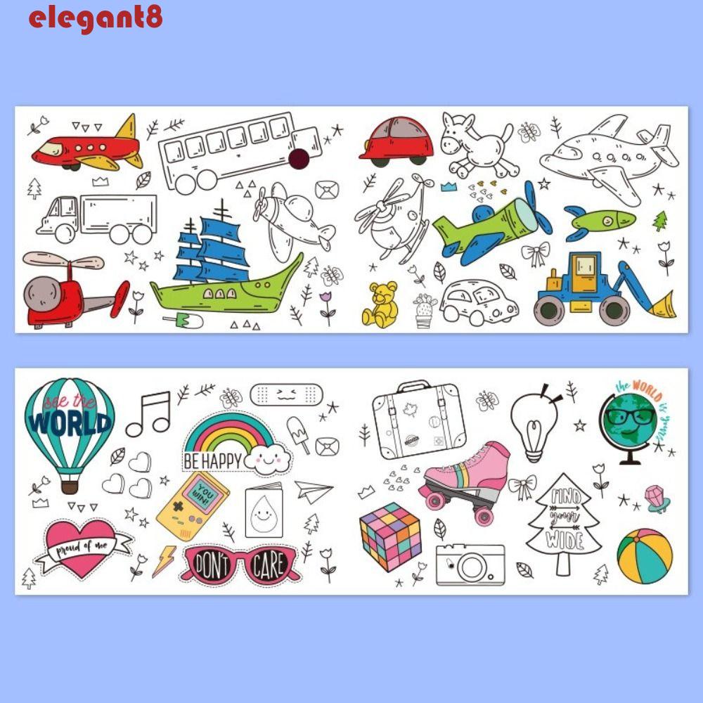 Cuộn Miếng Dán Dùng Vẽ Tranh DIY Nhiều Màu Sắc Tiện Dụng Cho Trẻ Em