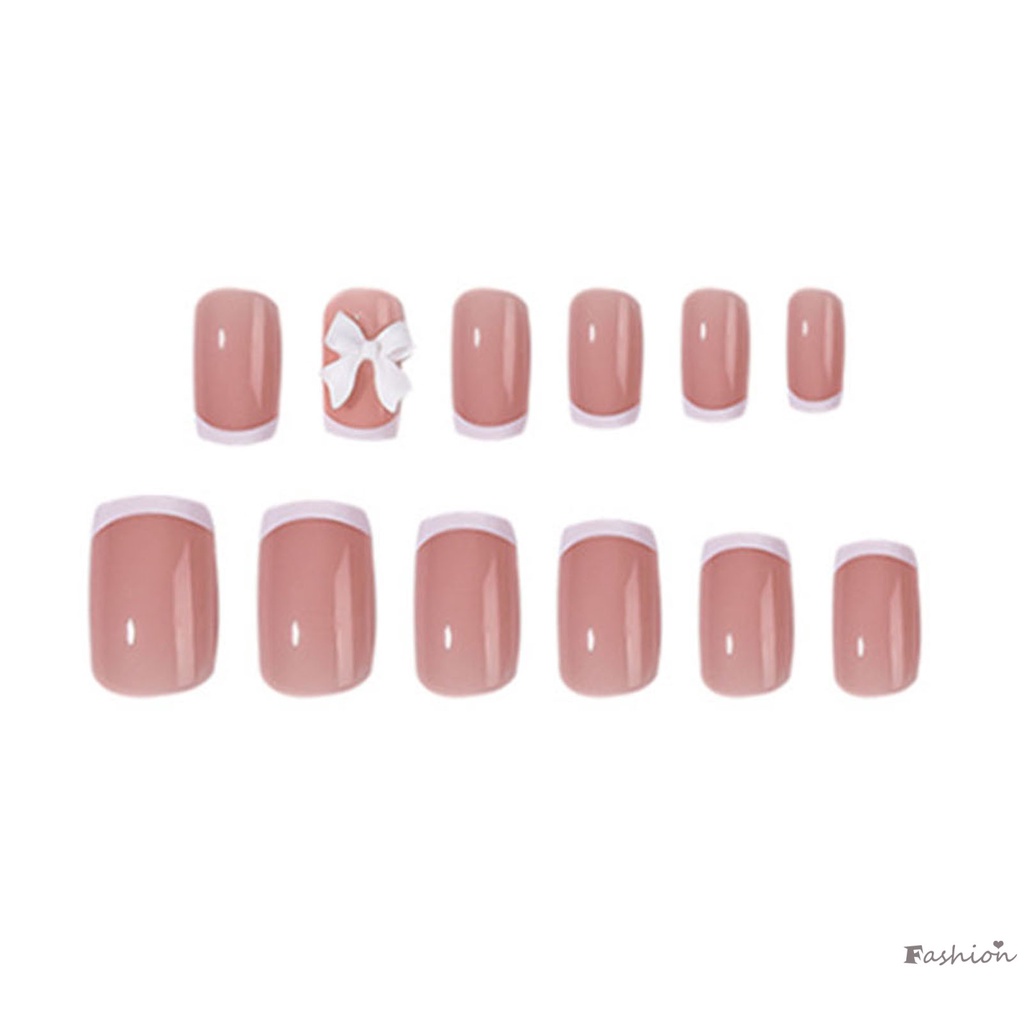 Bộ Móng Tay Giả Thắt Nơ Dạng Nhấn Thoải Mái