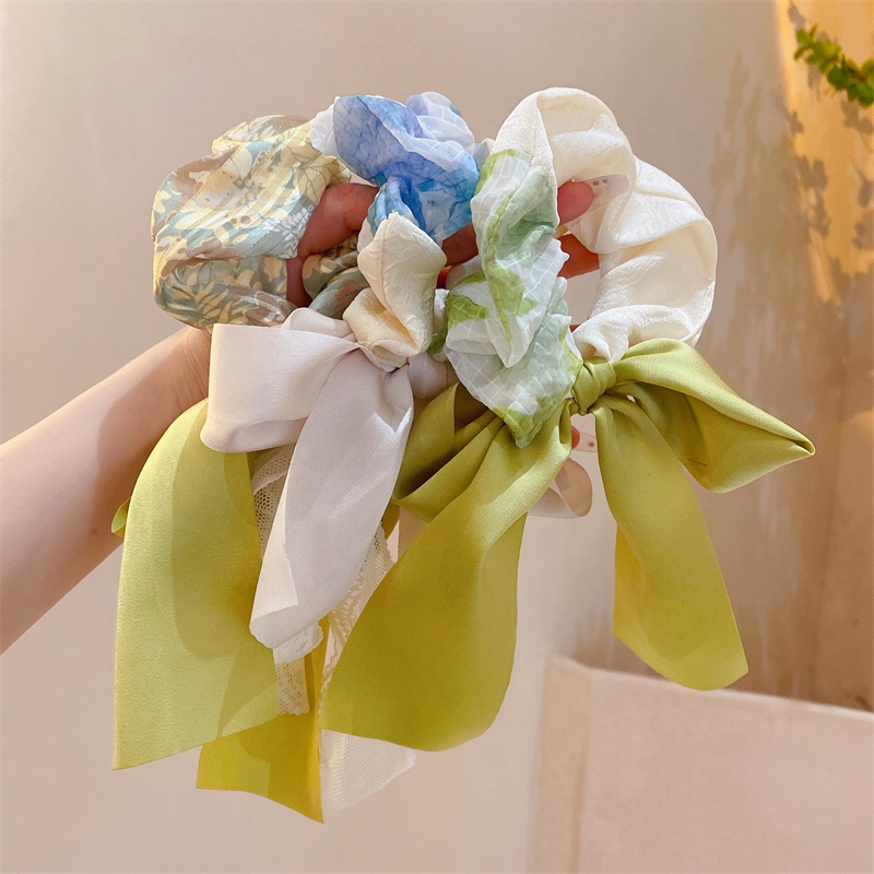 Dây Cột Tóc Thắt Nơ Màu Sắc Xinh Xắn Thời Trang Mùa Hè Cho Nữ