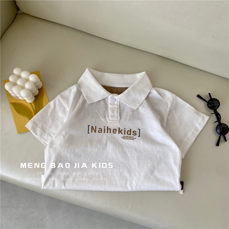 Áo thun Polo ngắn tay cotton cho bé