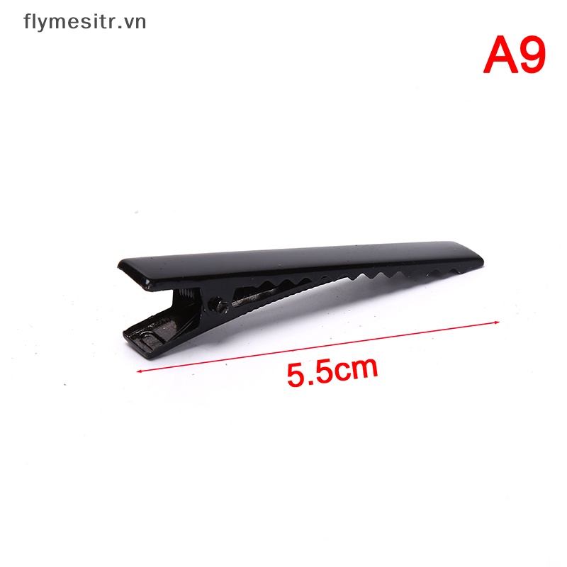 Set 100 Kẹp Tóc Cá Sấu Màu Đen Trơn Thời Trang