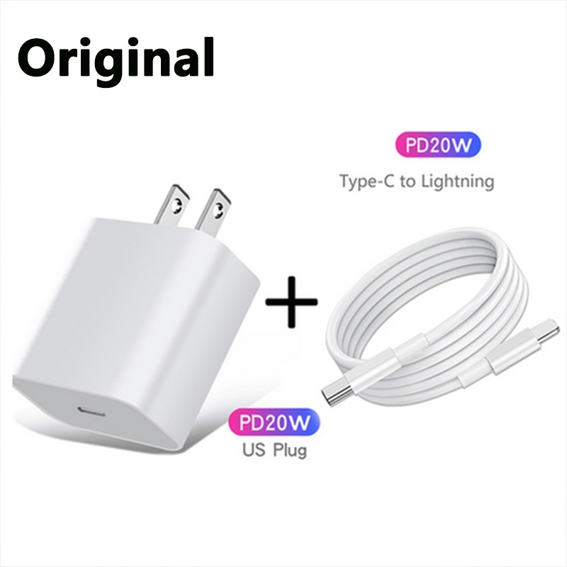 Bộ Sạc PD 20W Kèm Dây Cáp 1M Cho 6G 7G 8G X / XS 11 12 13 14