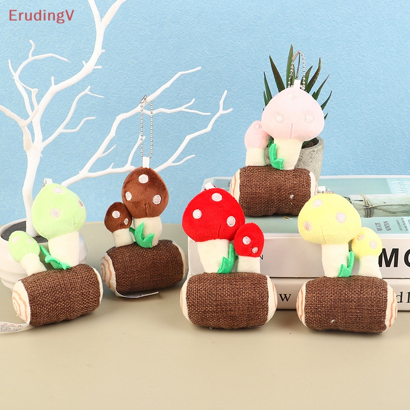 Móc Khóa Hình Cây Nấm Nhồi Bông Mềm Mại Dễ Thương