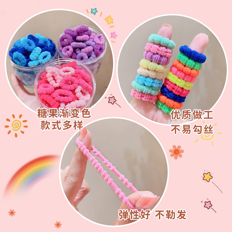 Dây Buộc Tóc Cao Su Co Giãn Tốt Không Đau Cho Bé Gái 2023