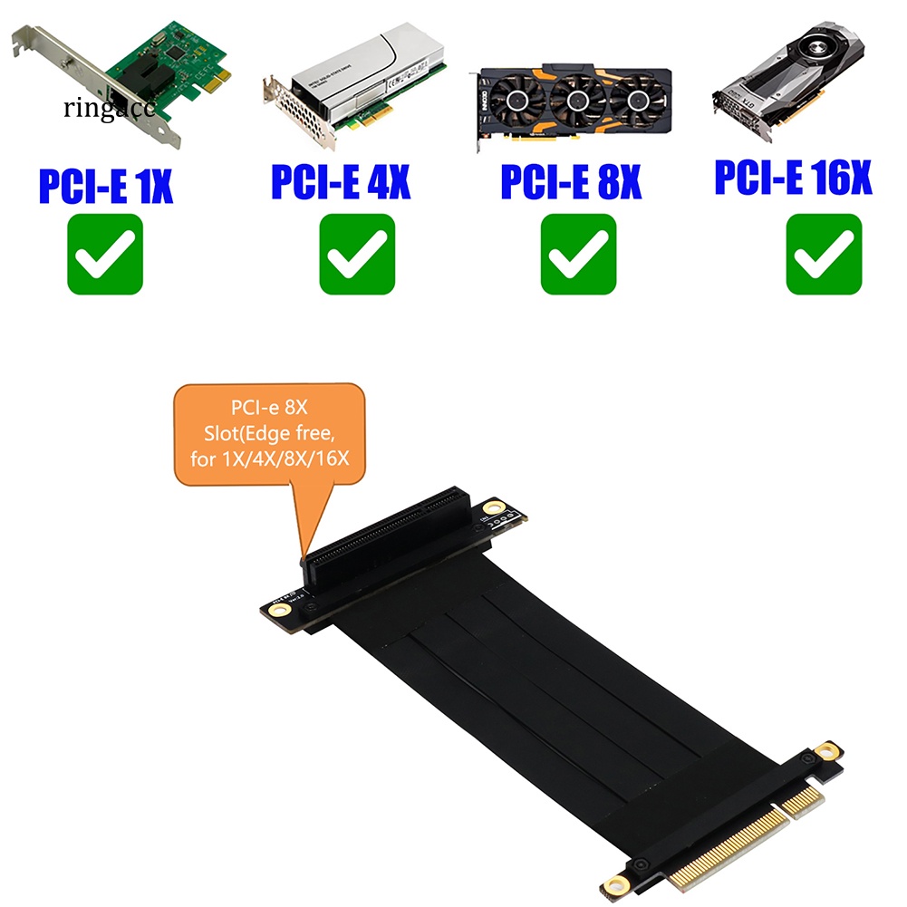 Card Mở Rộng PCI-E 8X 90 / 270 Độ Kèm Nắp Chống Bụi