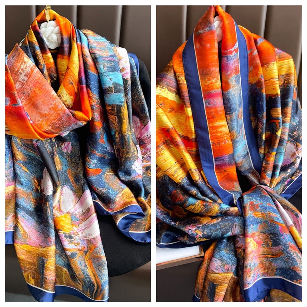 Khăn Quàng Cổ Cỡ Lớn 180 * 90CM Bằng Lụa Sang Trọng