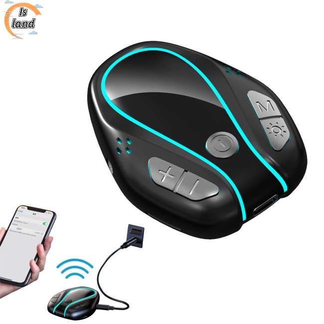 Máy Nghe Nhạc Mp3 Gr07 Bluetooth Có Đèn Nền Nhiều Màu Sắc Dành Cho Xe Hơi