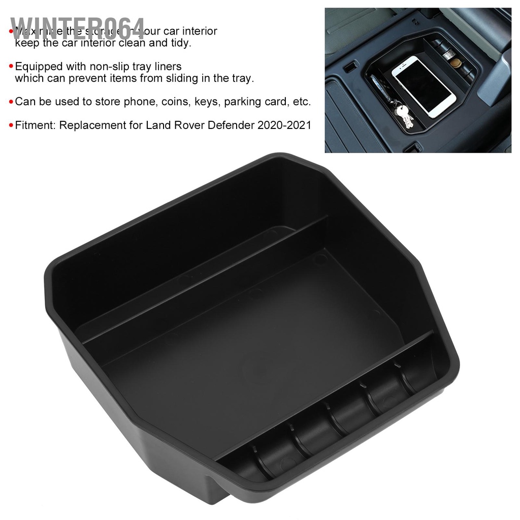 Winter064 Khay Hộp Bảo Quản Tay Vịn Có Lớp Lót Chống Trượt Thay Thế Cho Land Rover Defender 20-21 Không Tủ Lạnh