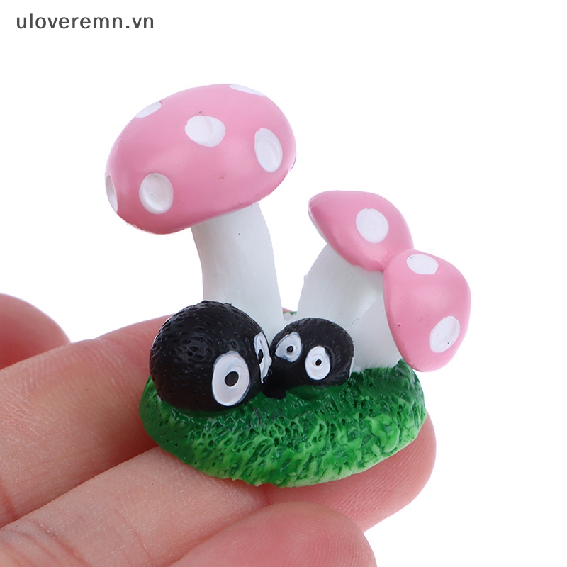 Đồ trang trí Nấm Hoạt Hình Mini Bằng Nhựa Resin Trang Trí Tiểu Cảnh