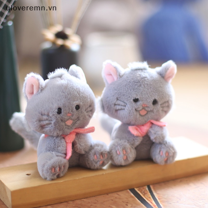 1 Móc Khóa Hình Mèo Nhồi Bông Đáng Yêu 11cm