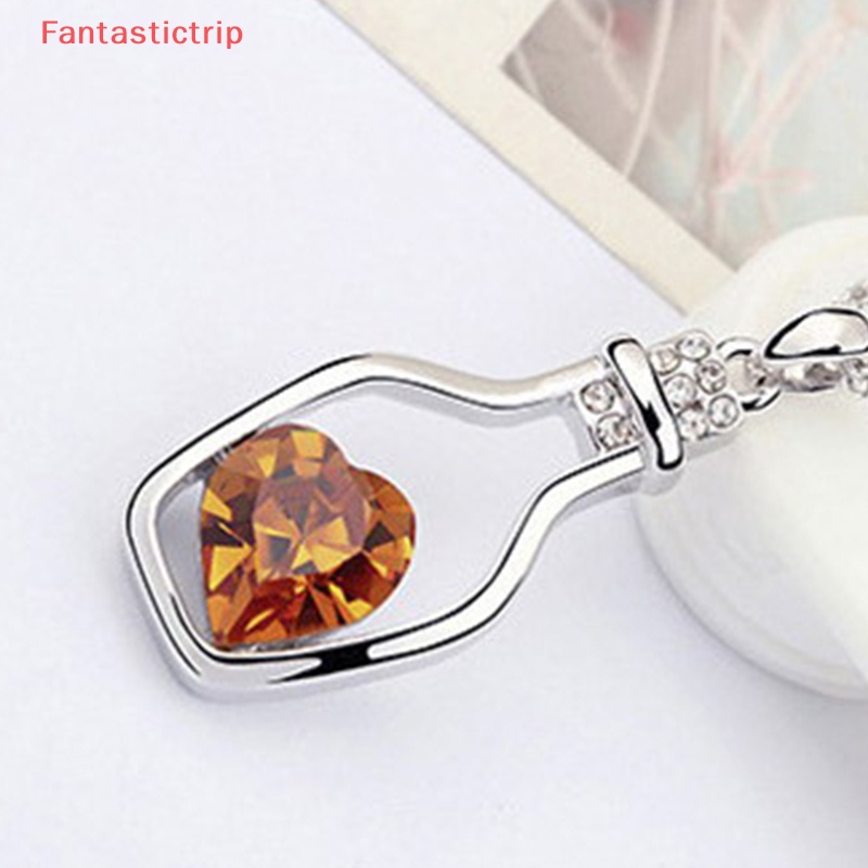 [Fantastictrip] Dây Chuyền Mặt Lọ Điều Ước Hình Trái Tim Pha Lê Thời Trang Quyến Rũ Cho Nữ