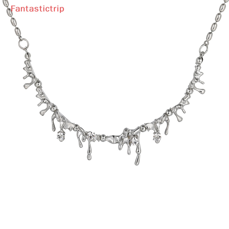[Fantastictrip] Vòng Cổ Choker Bằng Hợp Kim Mặt Hình Giọt Nước Phong Cách Hip Hop Thời Trang Cho Nữ