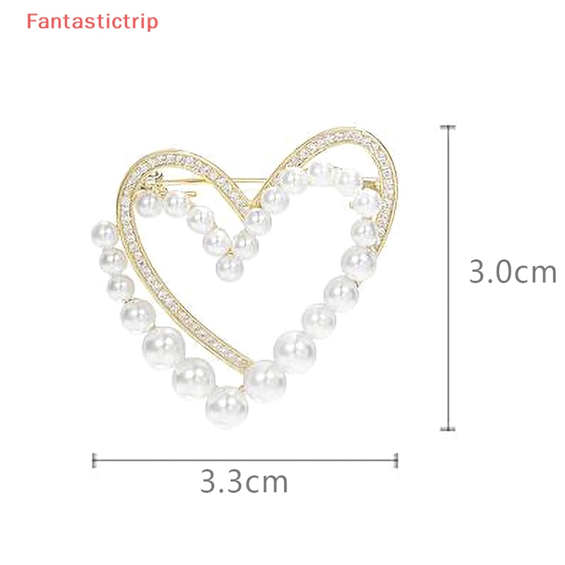 Ghim Cài Áo Hình Trái Tim Đính Đá Nhân Tạo Thời Trang