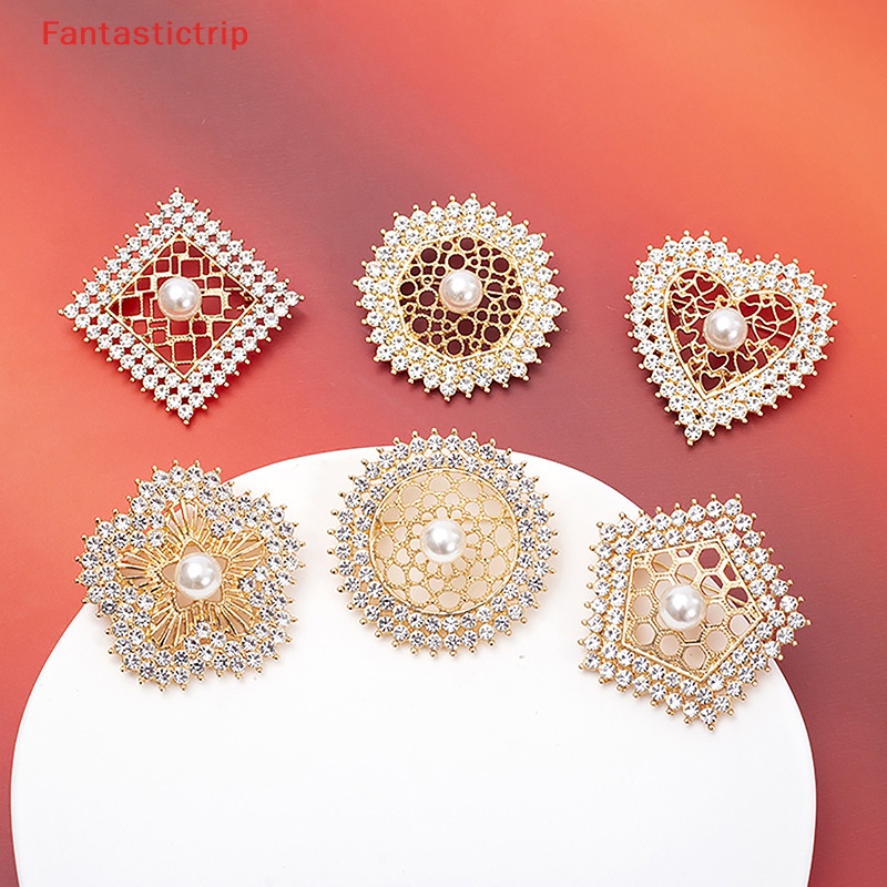 [Fantastictrip] Ghim Cài Áo Hình Đa Giác Đính Đá Phong Cách Đơn Giản Thanh Lịch Thời Trang Mới