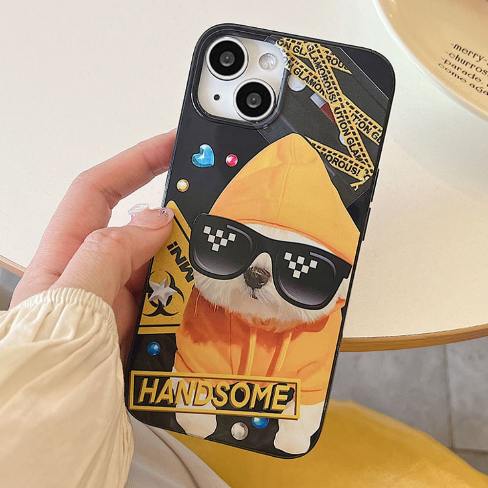 Ốp Điện Thoại TPU Mềm Siêu Mỏng Họa Tiết Mèo Đeo Kính Mát Cho IPhone 14 Pro Max 13 12 11 Pro Max