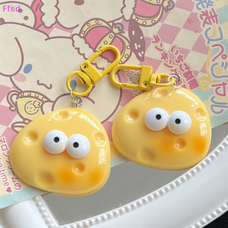 {Ffsd} Móc Khóa Hình Quả Trứng / Phô Mai Hoạt Hình Vui Nhộn Trang Trí Túi Xách * Bán Chạy