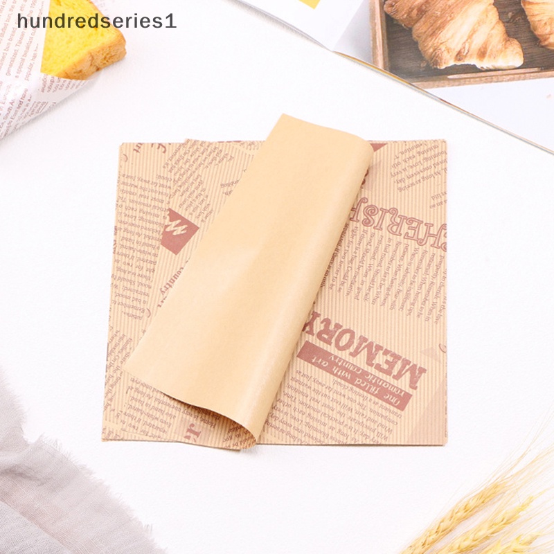 Set 1 / 100 Túi Giấy Gói Bánh Mì Sandwich Chống Mỡ Dành Cho Nhà Bếp