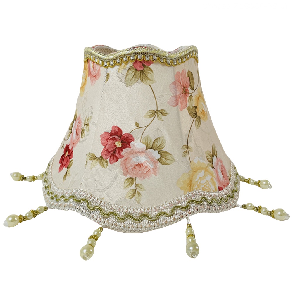 Chụp Đèn Bằng Vải Họa Tiết Hoa Phong Cách Vintage
