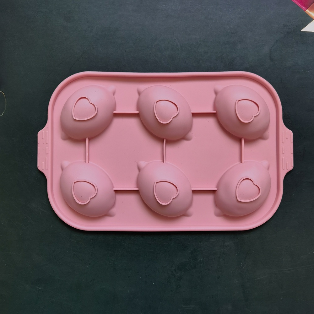 Khuôn silicone Làm Bánh 6 Ngăn Tiện Lợi