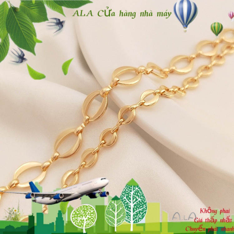 💖Trang sức DIY phụ kiện💖Dây Chuyền Mạ Vàng 14K Dày Dặn Hình Chữ O Nhiều Màu Sắc Phong Cách Hàn Quốc DIY[Chuỗi/Vòng tay/Vòng cổ/Dây chuyền]