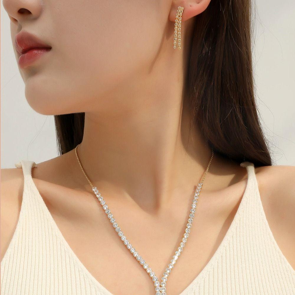 Bộ Trang Sức Thời Trang|Vòng Cổ Tua Rua Đơn Giản Cổ Điển Cho Nữ