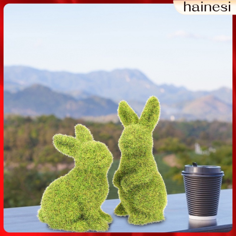 Set 2 Tượng Thỏ Phục Sinh Trang Trí Nội Thất