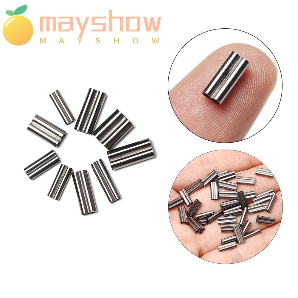 Set 100 Ống Đồng Hình Oval Hai Đầu 8 / 10mm Dùng Trong Câu Cá