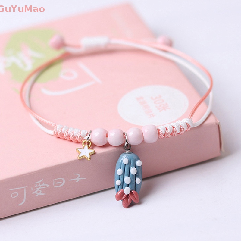 [cxGUYU] Vòng Đeo Tay Cổ Điển Mặt Gốm Sứ Trái Cây Kem Phong Cách Trung Hoa Thời Trang Ngọt Ngào Cho Nữ Sinh PRTA