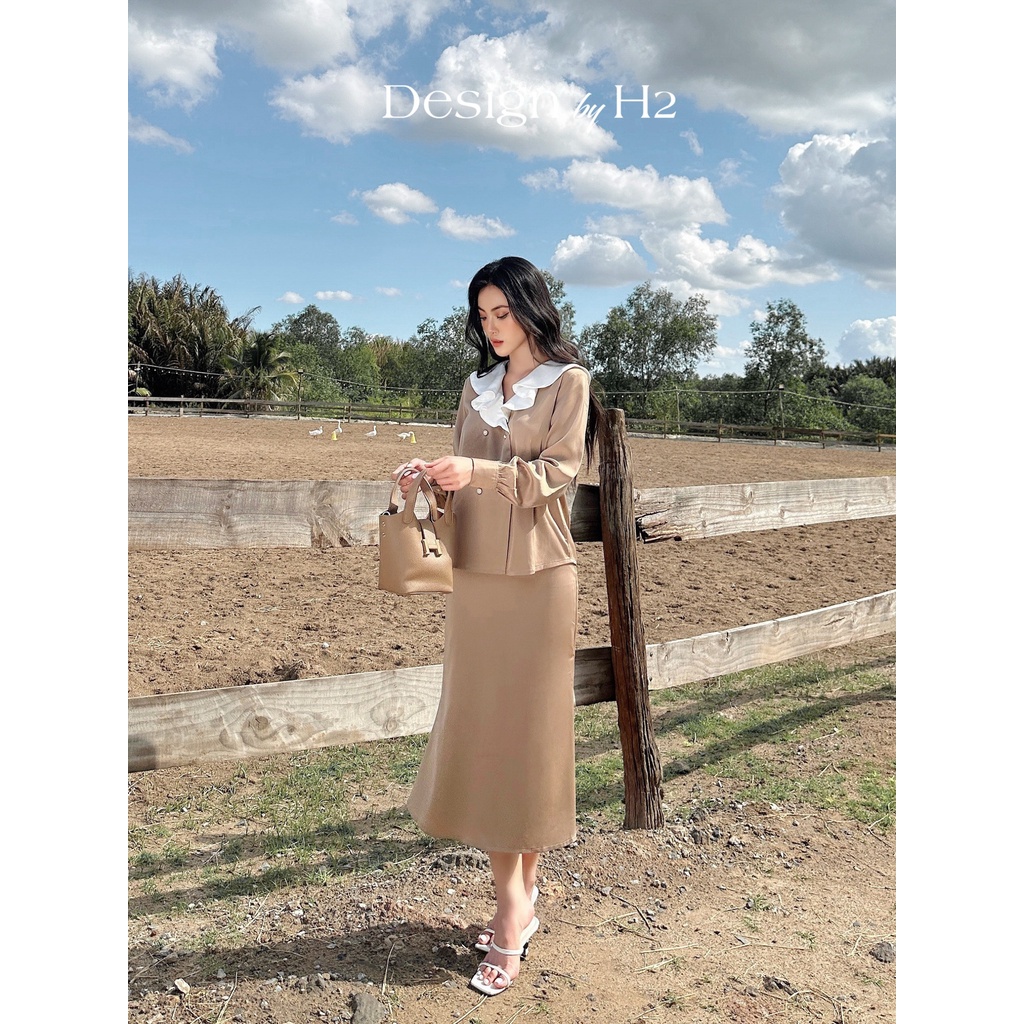 SÉT ÁO PHỐI + CHÂN VÁY  - KP04447