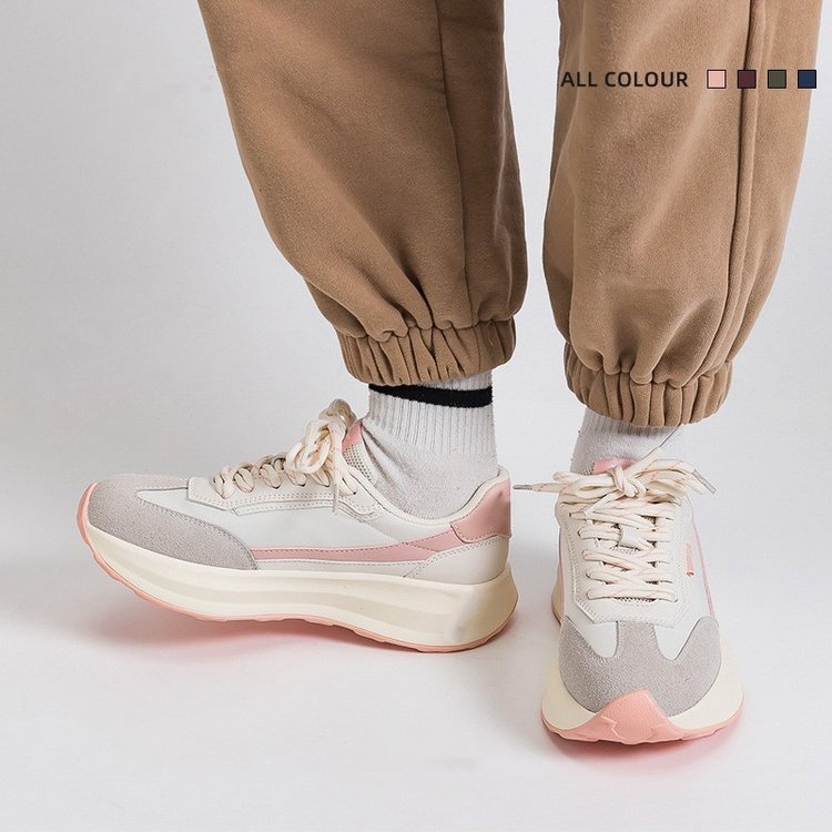 Giày Thể Thao Đế Dày Phối Lưới Thoáng Khí Nhiều Màu Sắc Thời Trang Cho Nữ