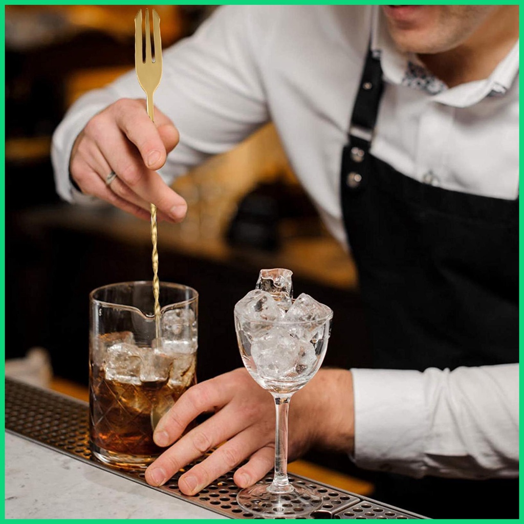 Set 10 Muỗng Khuấy Cocktail Cán Dài Có Thể Tái Sử Dụng Cho jiwvn