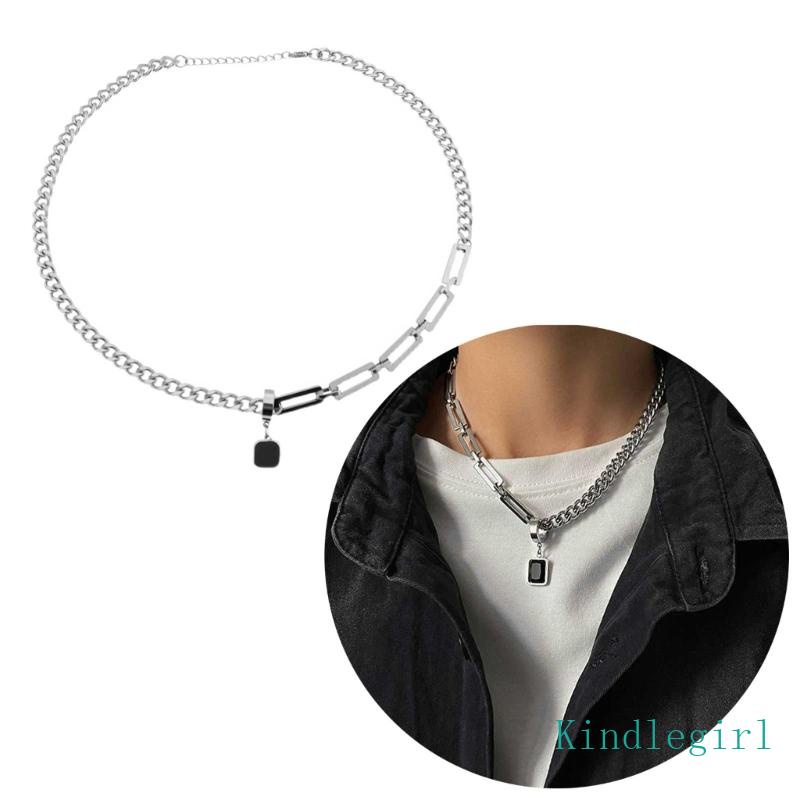 Vòng cổ Choker Mặt Vuông Phong Cách Hip Hop Punk