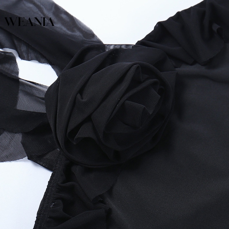 Đầm Hai Dây Họa Tiết Hoa 3D Dành Cho Nữ