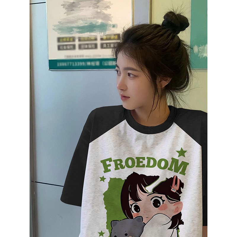 NRVP Áo Thun 100% Cotton Tay NgắN In Hoạ TiếT ĐộC ĐáO Phong CáCh HàN QuốC 2023