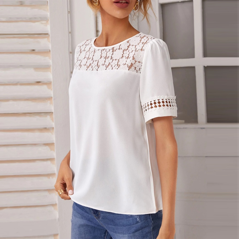Áo Thun Tay Ngắn Cổ Tròn Màu Sắc Thời Trang Mùa Hè Cho Nữ