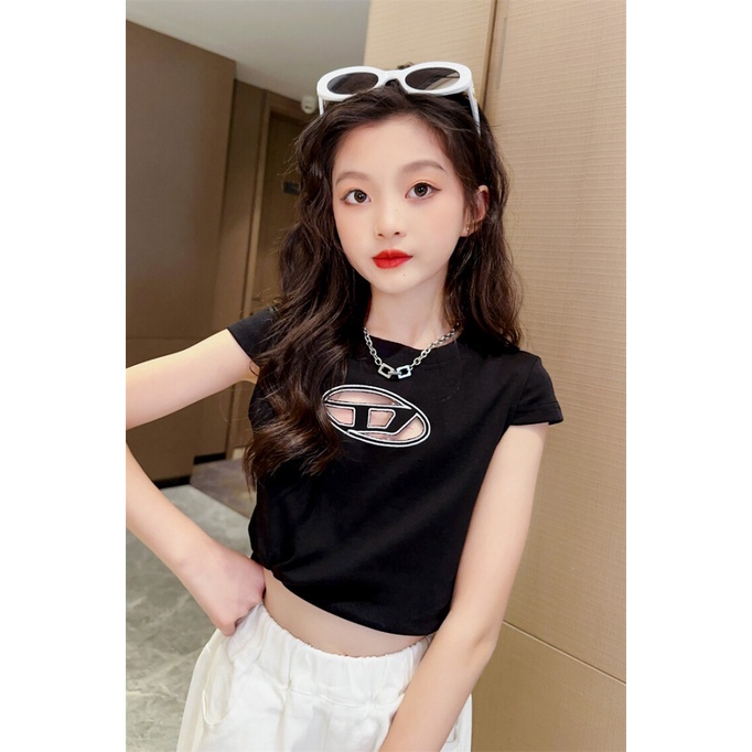 Set Áo Thun Ngắn Tay Và Quần Dài In Hoa Thời Trang Mùa Hè Mới Cho Bé Gái