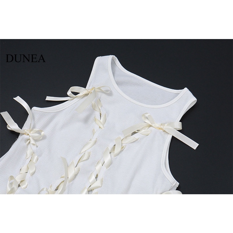 DUNEA Áo Sát Nách Cổ Tròn Thời Trang Đường Phố Cho Nữ