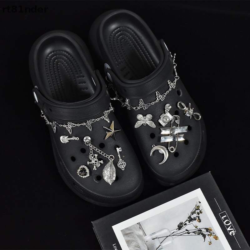 Rt 1 Set Phụ Kiện Trang Trí Giày Croc DIY Phong Cách Punk Cho Bé