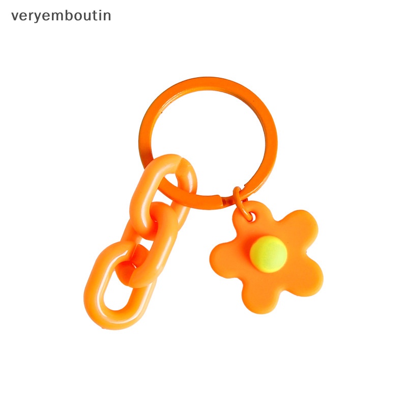 Móc Chìa Khóa Hình Hoa Nhiều Màu Dễ Thương