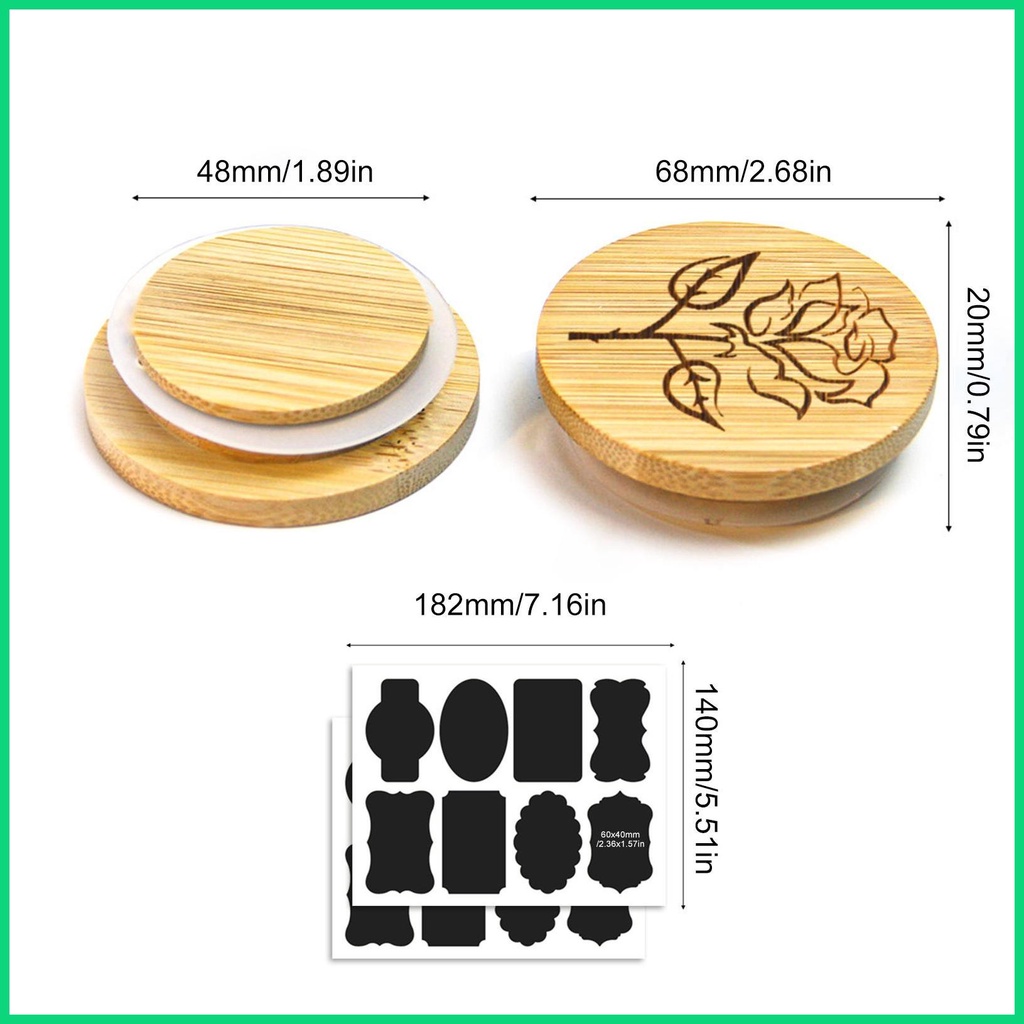 Nắp Đậy Hũ Đựng Thực Phẩm Bằng Thủy Tinh Trong Suốt Có Thể Tái Sử Dụng Cho Jwvn