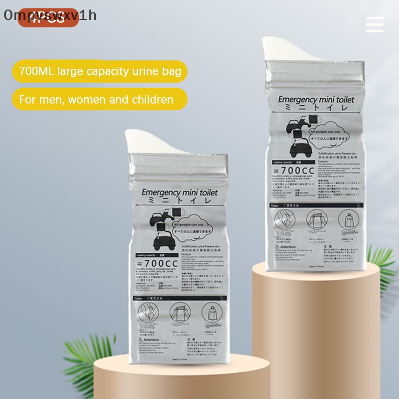 {0mpvswxv1h} Túi đi tiểu khẩn cấp 700ml Túi đi vệ sinh xe hơi dùng một lần nôn mửa Túi đi vệ sinh unisex mới