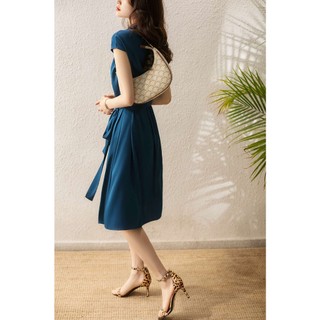 Đầm lụa thắt eo phong cách thanh lịch Xiny
