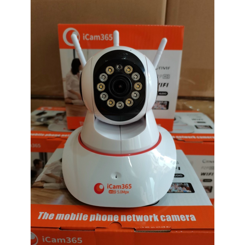 Chính Hãng Camera icam365 Chính hãng 11 LED, Quan sát 360 độ, Hình ảnh 5Mpx Ultra, Tầm nhìn ban đêm Full Color