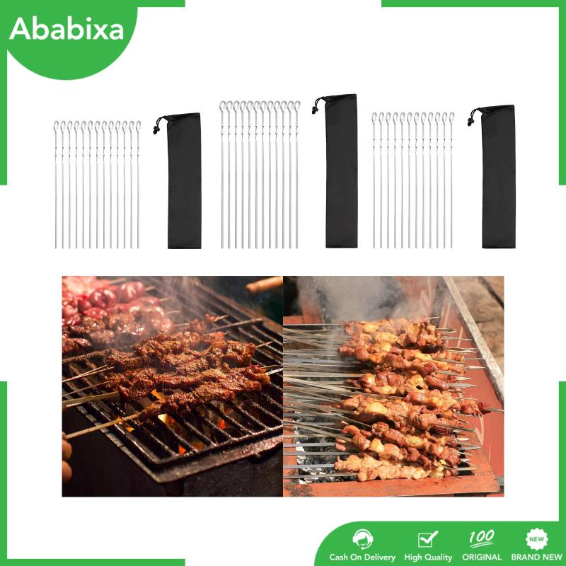 Xiên Nướng BBQ Bằng Thép Không Gỉ Tái Sử Dụng Tiện Lợi